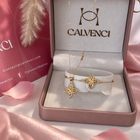 Ensemble Élysia chaîne et gourmette en or 18K