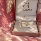 Ensemble Élysia chaîne et gourmette en or 18K